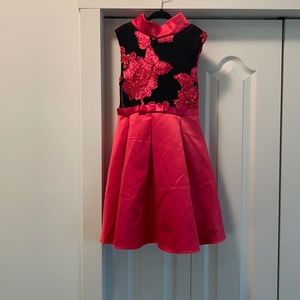 Size 5 hot pink and black dress